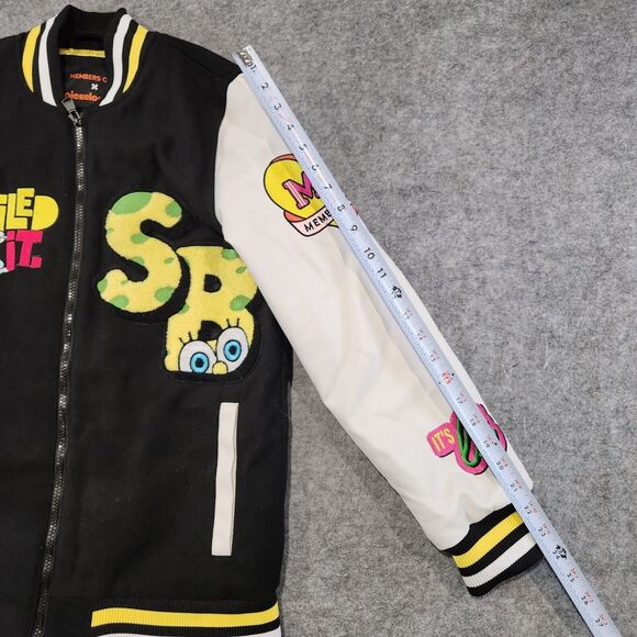 SpongeBob SquarePants Nickelodeon X Members Only Mens S Small Varsity Jacket - Picture 9 of 14